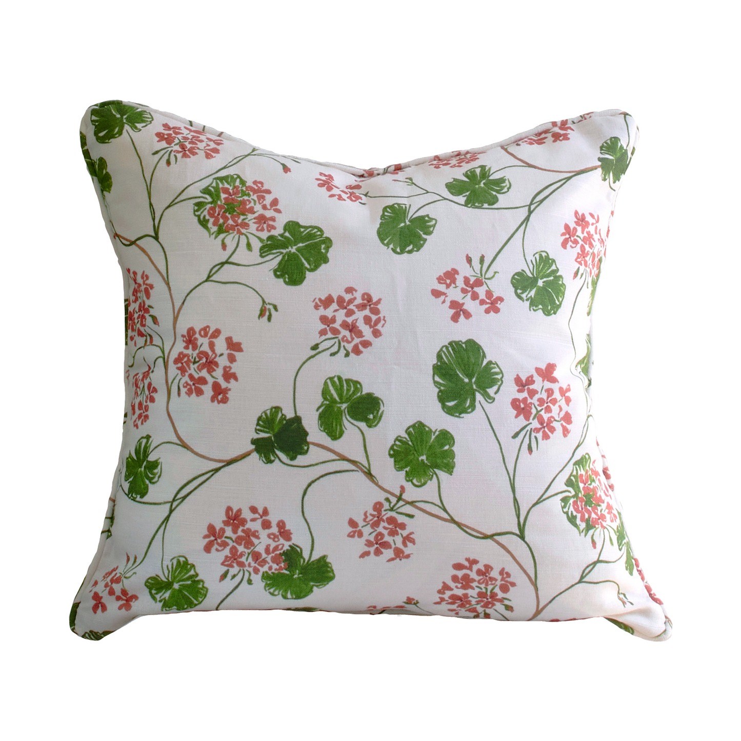 Sophie Harpley, 'Geraniums' linen piped cushion)'