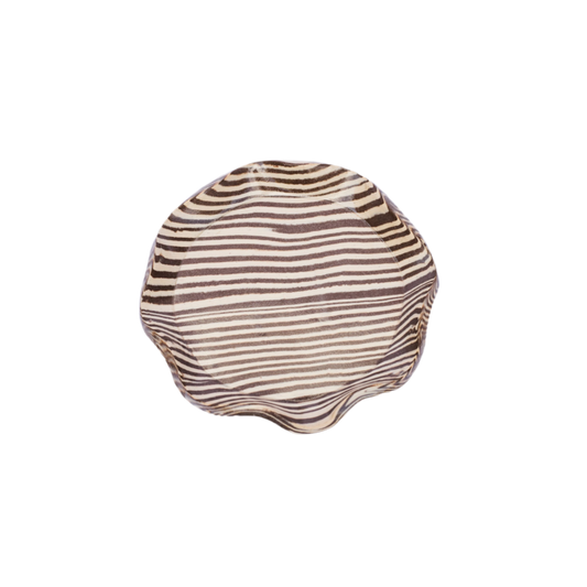 Plop Pottery, Brown Striped Trinket Dish