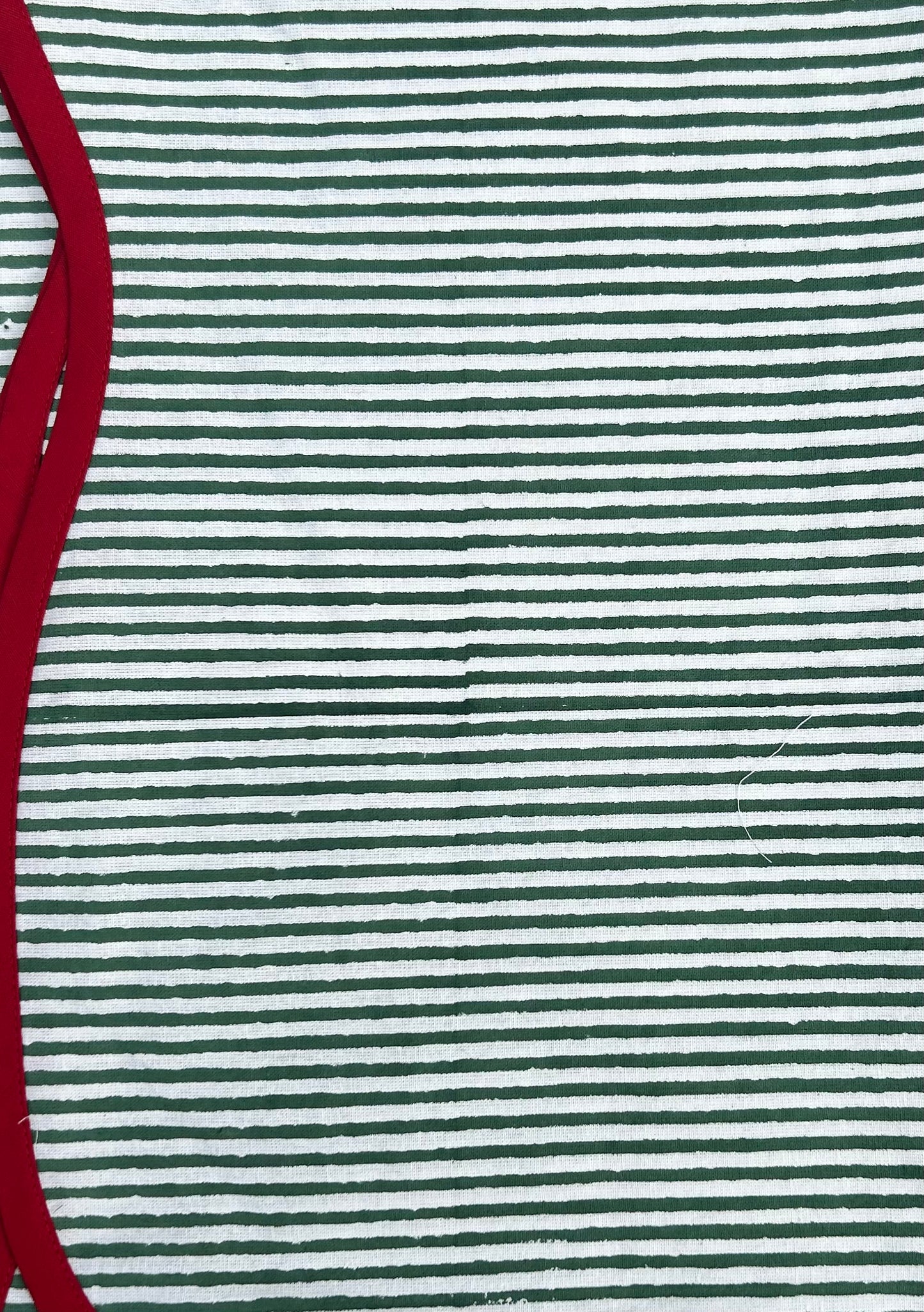 Green Stripe within Red Piping Indian Tablecloth