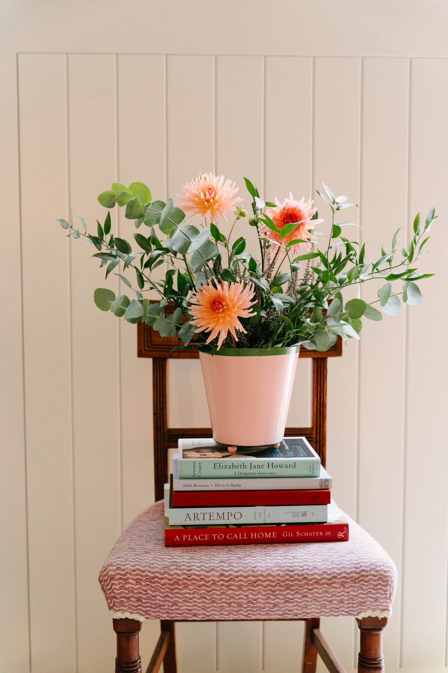 The Penny Planter with Pink and Green Rim