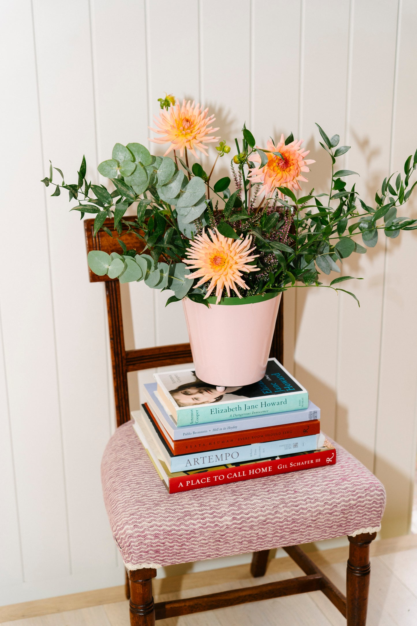 The Penny Planter with Pink and Green Rim