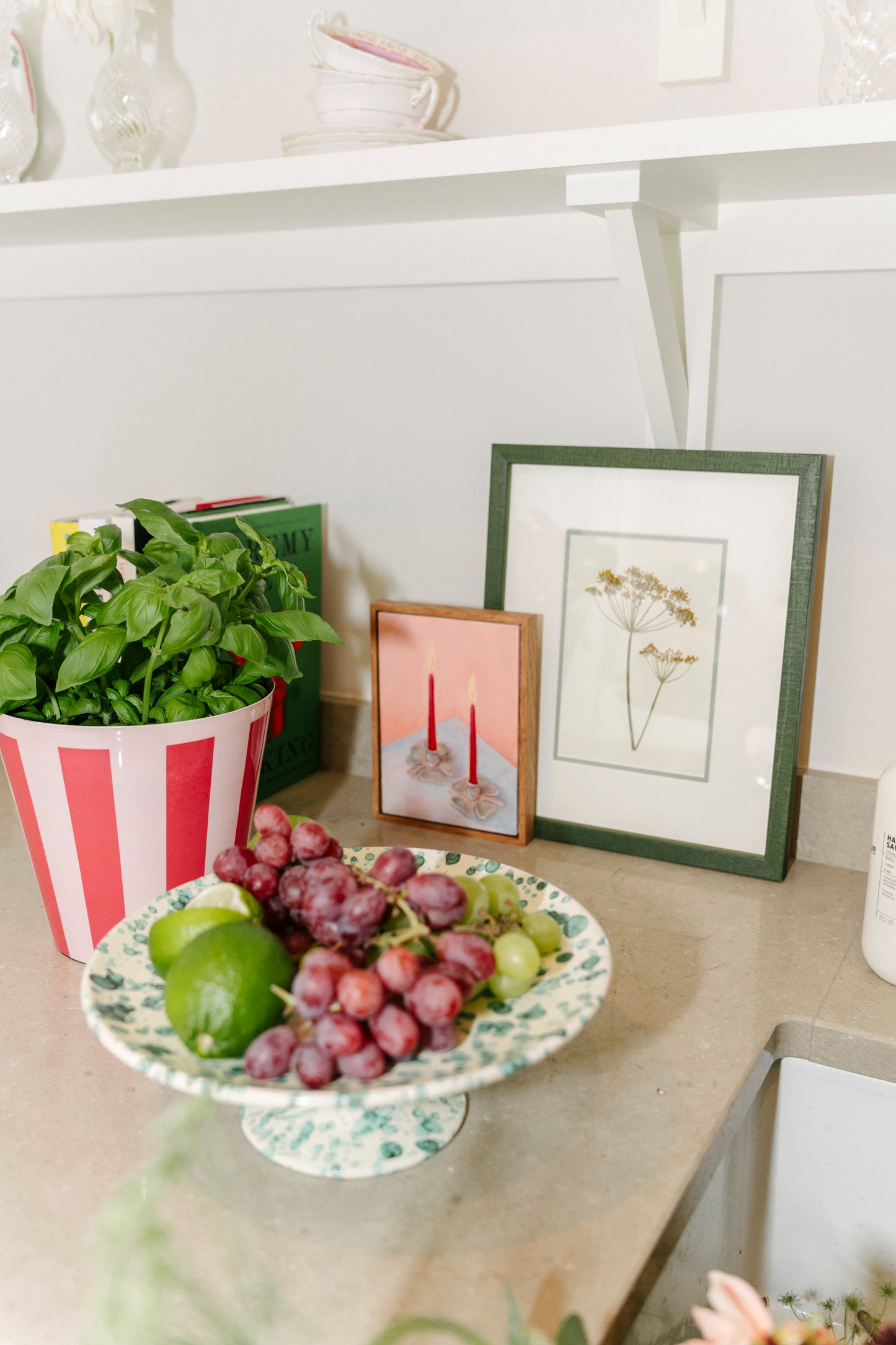 The Penny Planter in Pink and Red Stripe