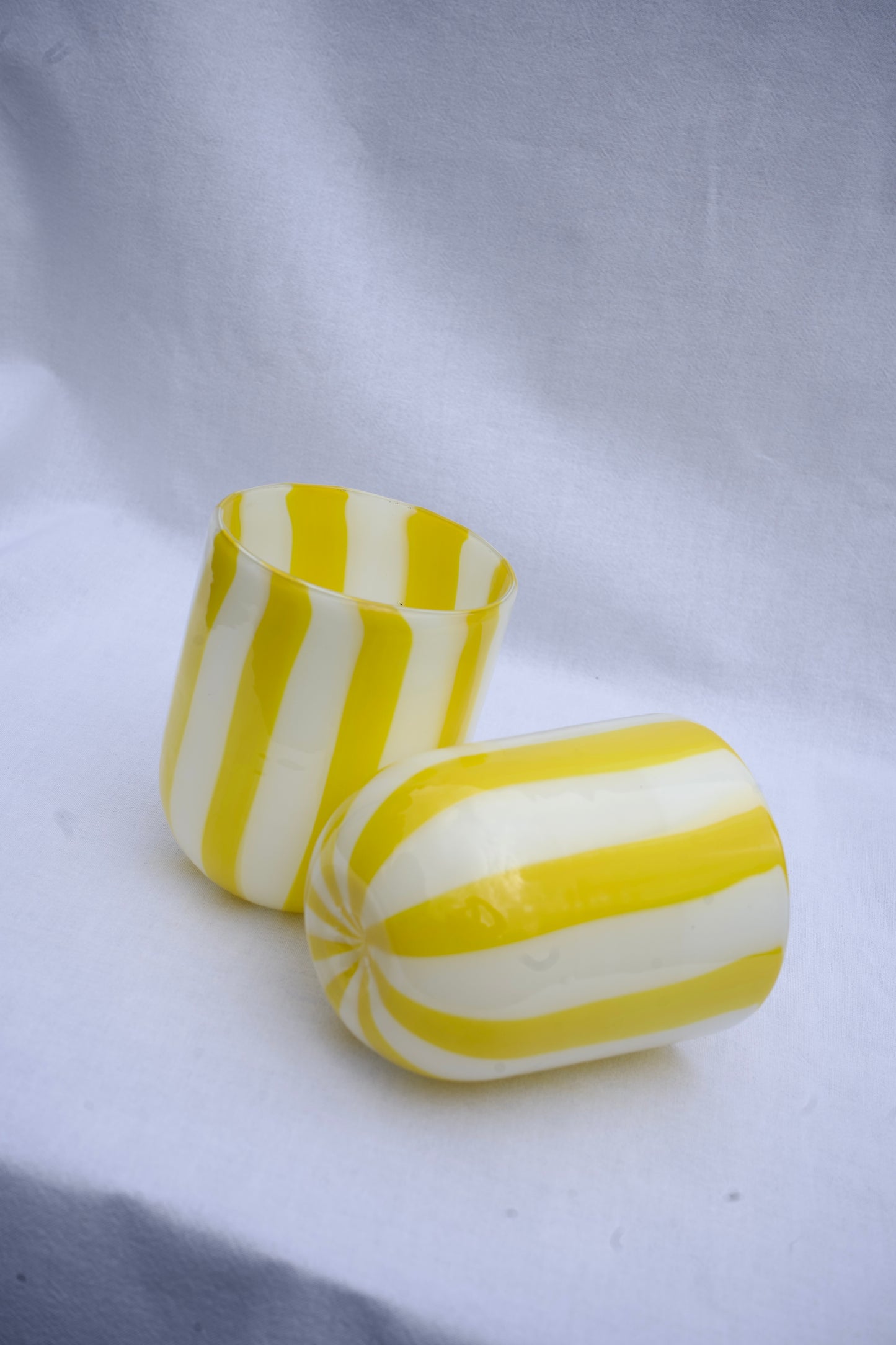 The Maxi Tumbler in Yellow and White