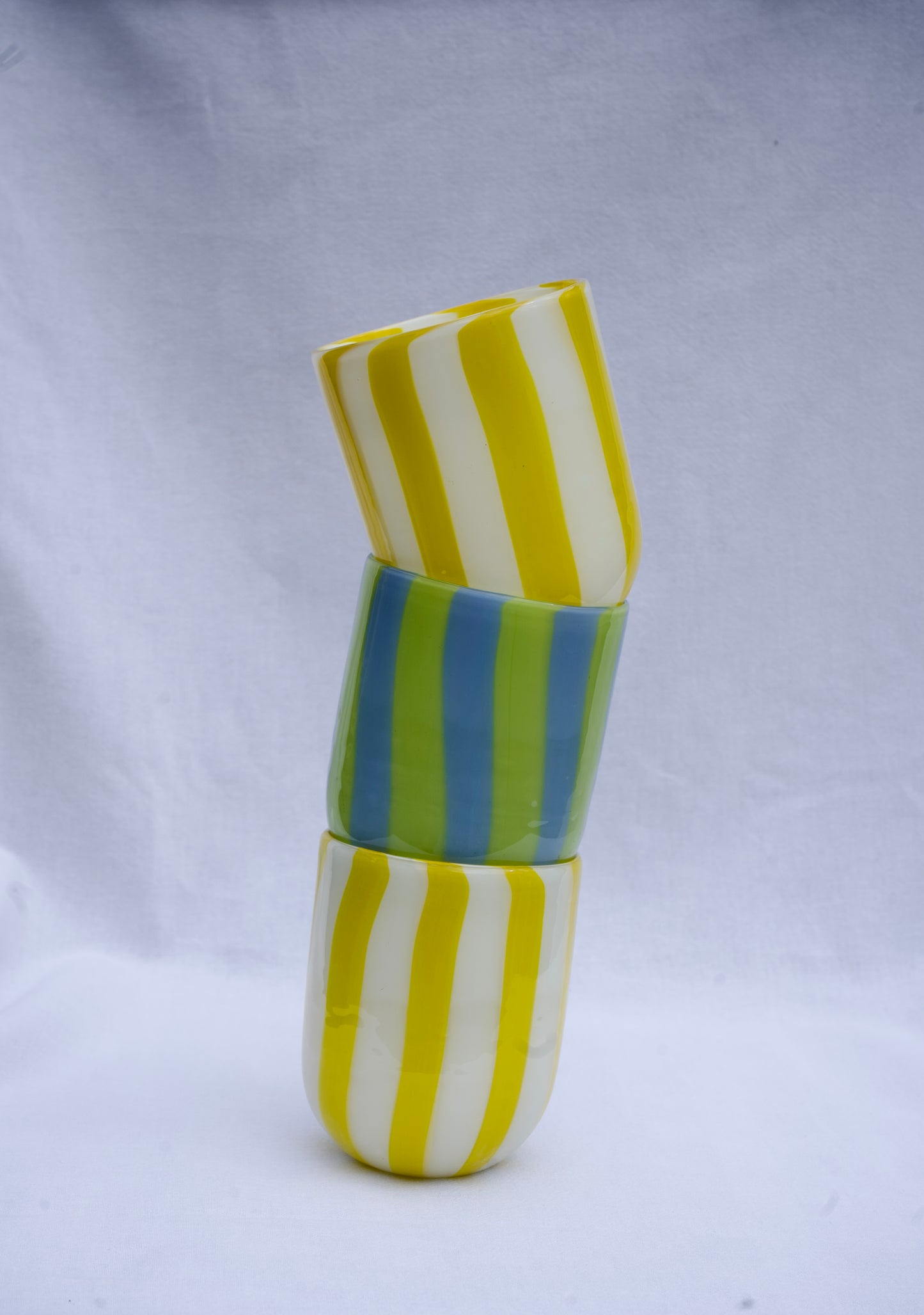 The Maxi Tumbler in Yellow and White
