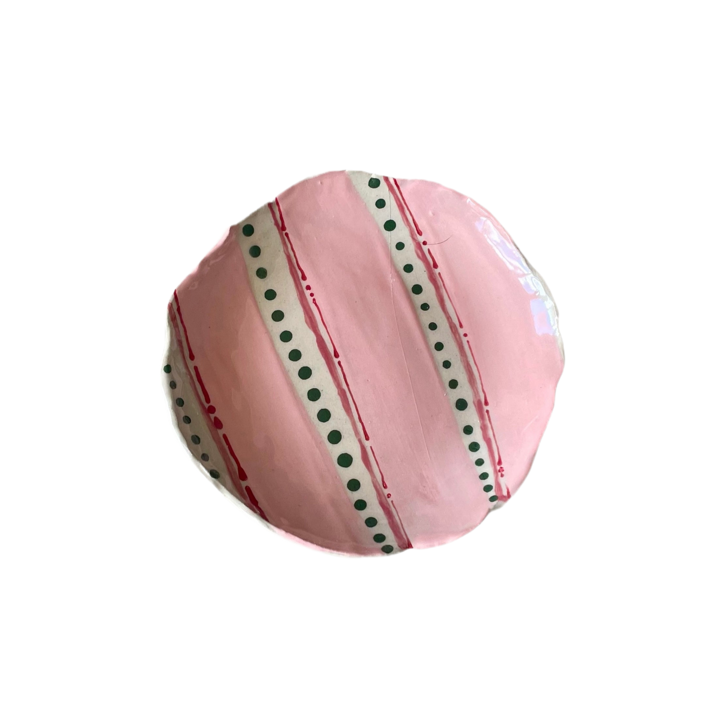 L&Clay Pink Stripe Small Plate