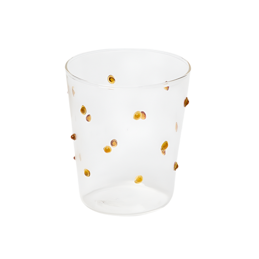 Voi Collective, Amber Dotted Glasses (set of 4)