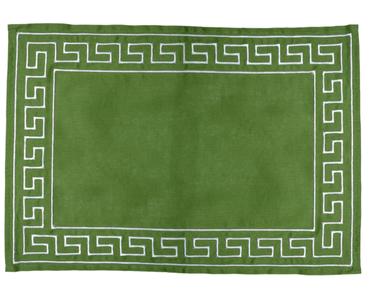 Grecian Embroidered Placemats in Green