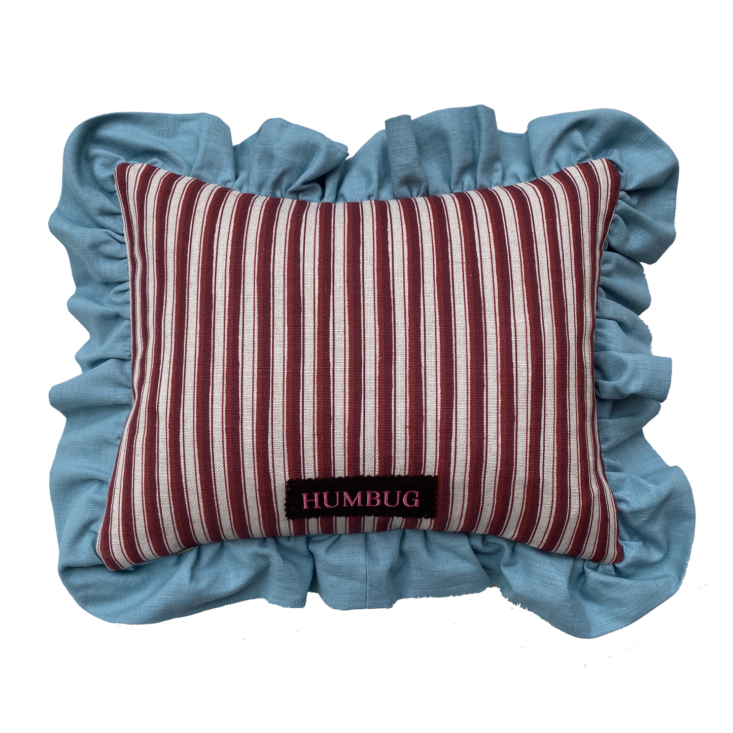 Studio Humbug,  Ruffle Cushion in Chambray