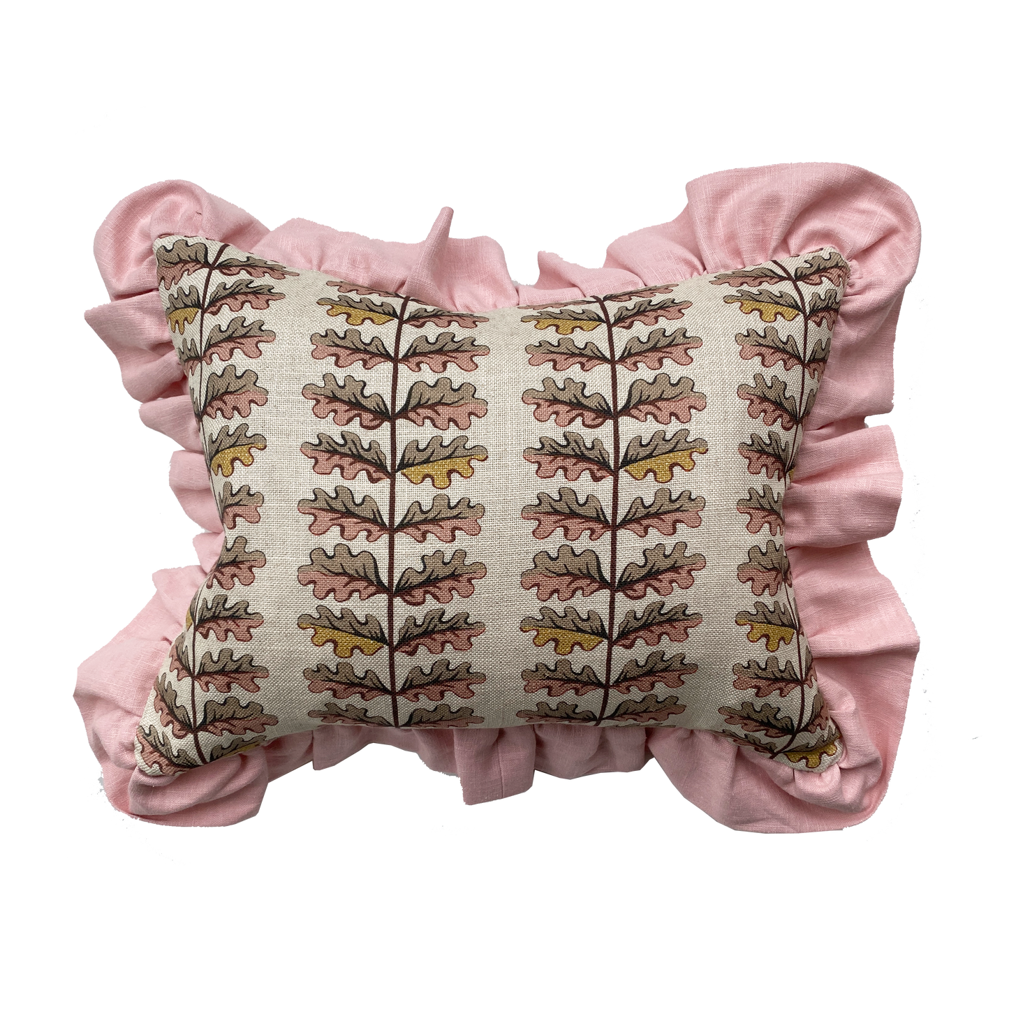 Studio Humbug,  Ruffle Cushion in Rhubarb