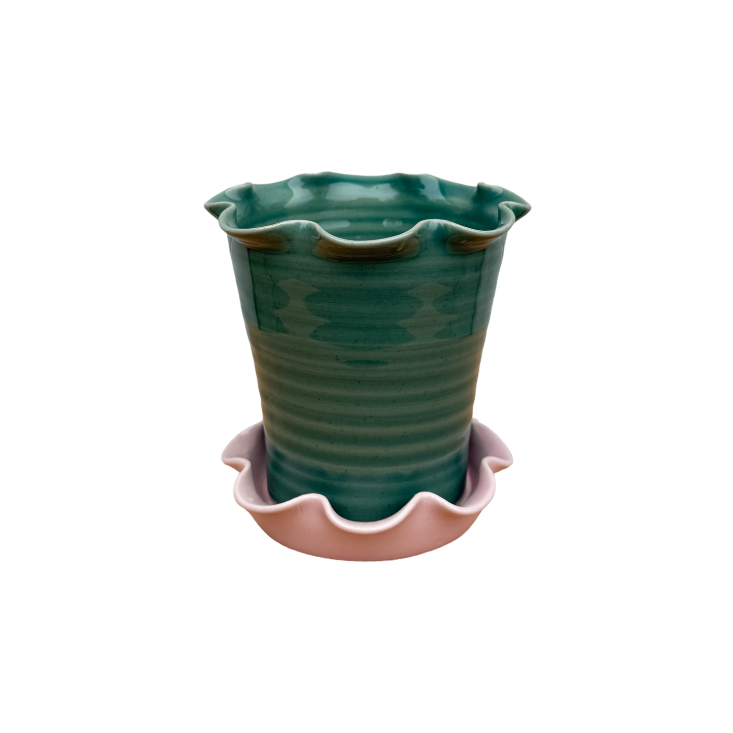 Domenica Marland x Paige Mitchell, Small Plant Pot in Pink or Green