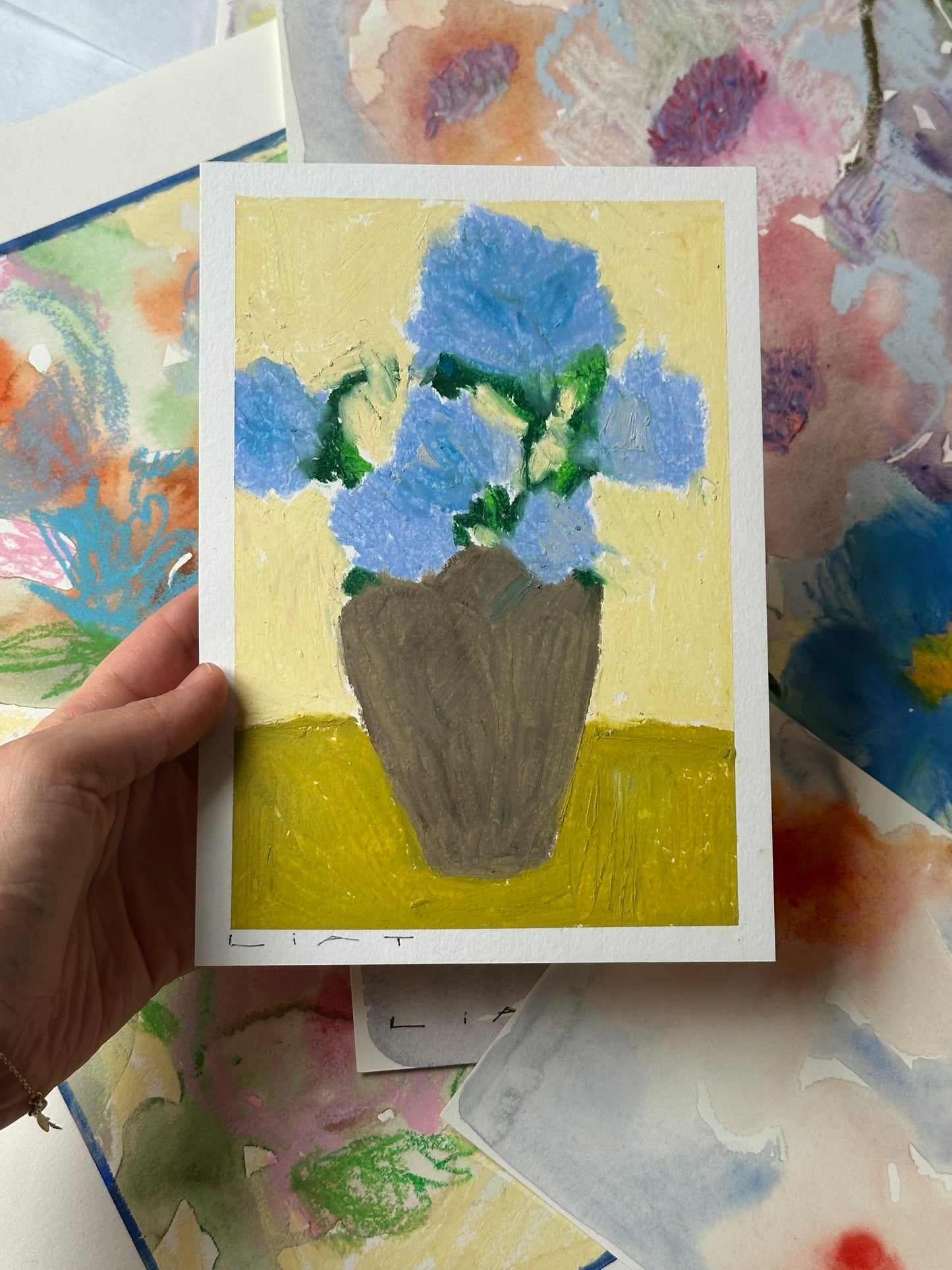 Liat Greenberg, 'Vase with blue flowers' 2026