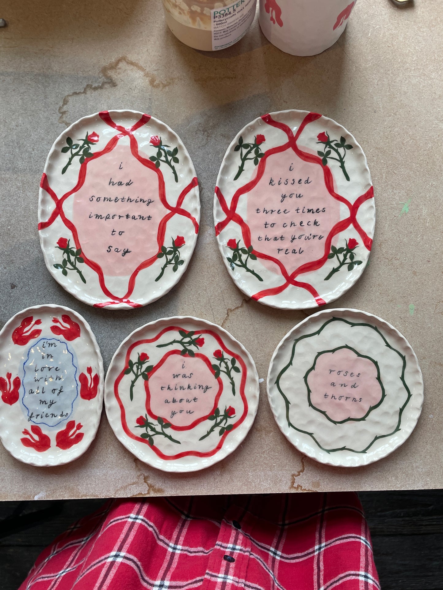 Ruth Wilde, 'Roses and thorns' ceramic