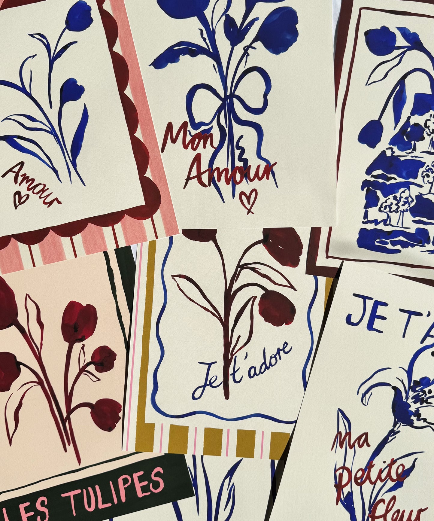 The Good Life Home, Love (Amour)- French Floral Love Art Print