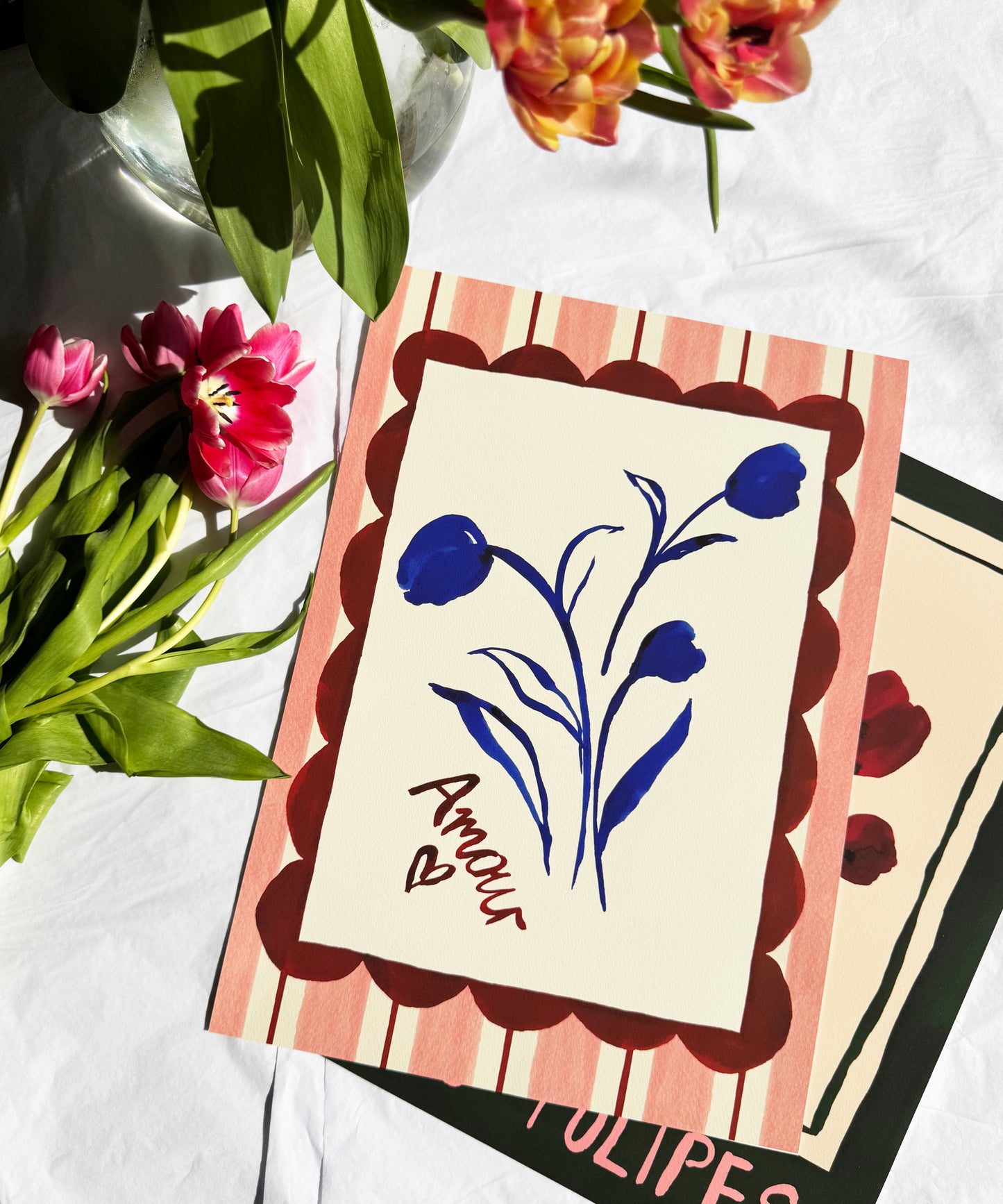 The Good Life Home, Love (Amour)- French Floral Love Art Print