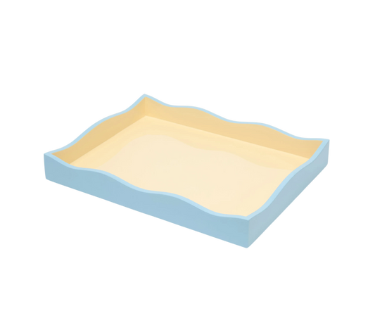 Allegra Wiggle Tray in Blue and Cream