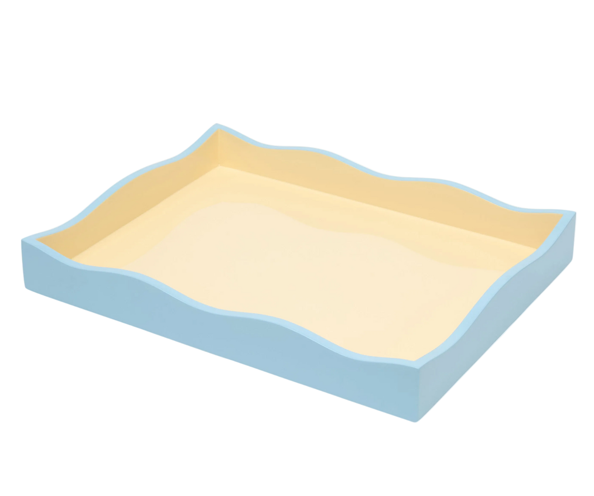 Allegra Wiggle Tray in Blue and Cream