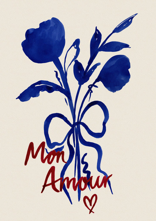 The Good Life Home, My Love (Mon Amour) - French Floral Love Art Print