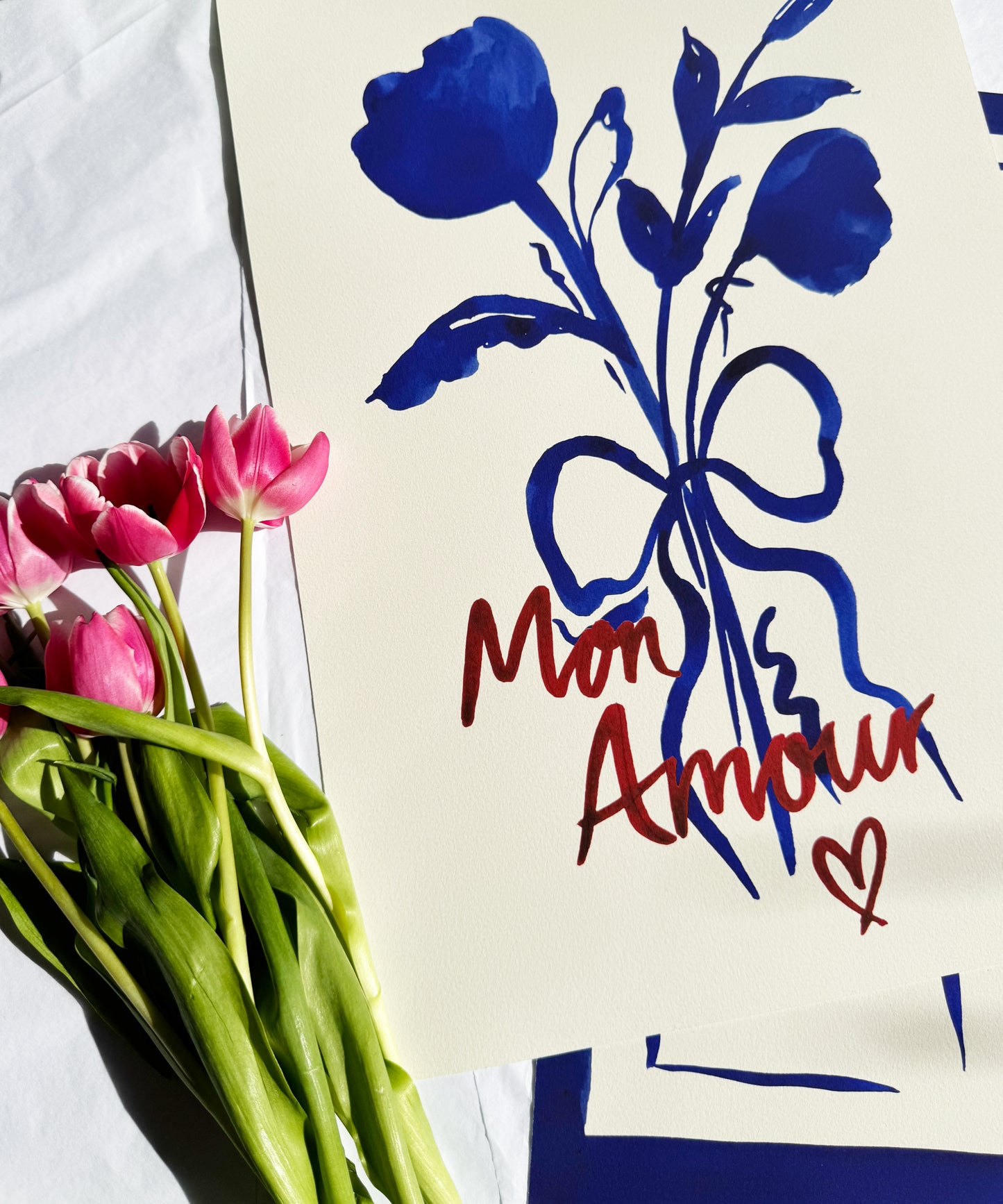 The Good Life Home, My Love (Mon Amour) - French Floral Love Art Print