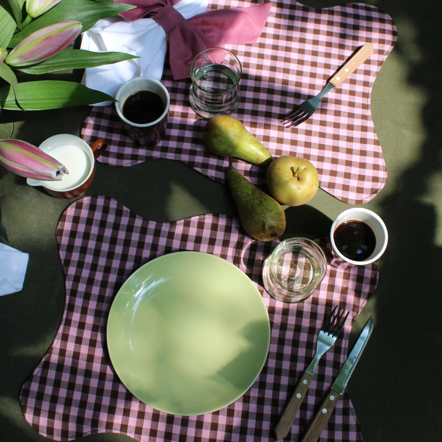 Mon Chou table cloth green/pink