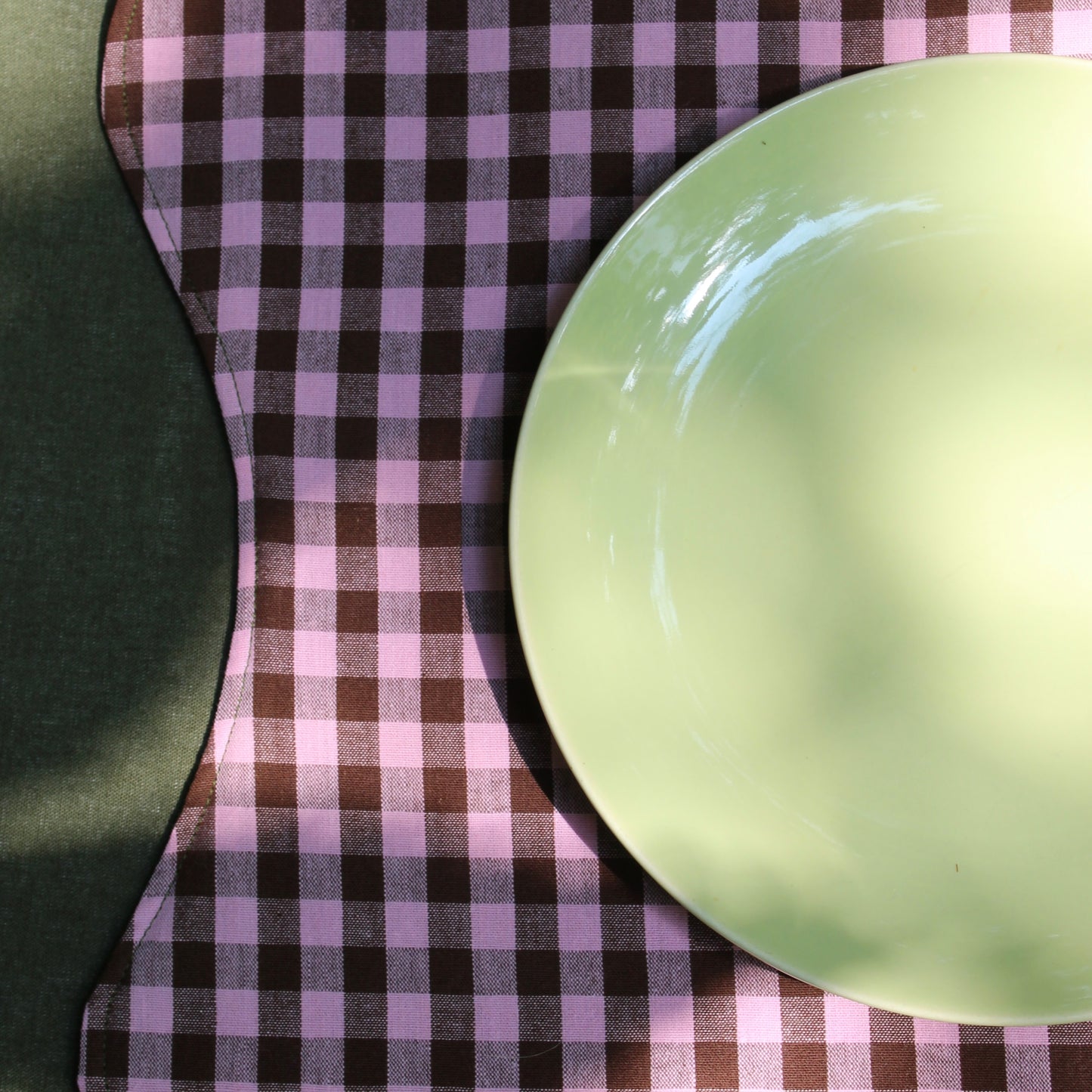 Mon Chou placemat pink/green gingham