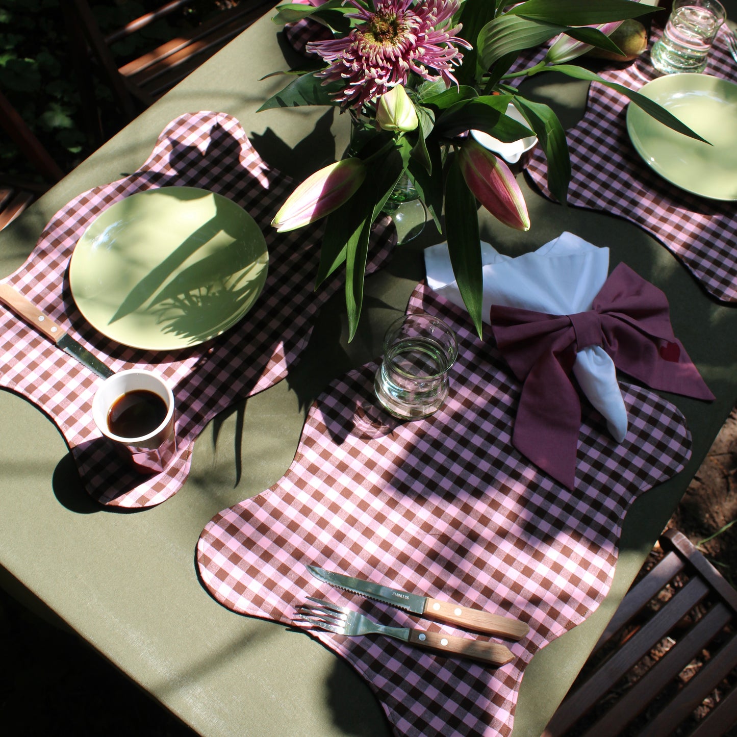 L'Amour des Bonbons Mon Chou napkin ring green