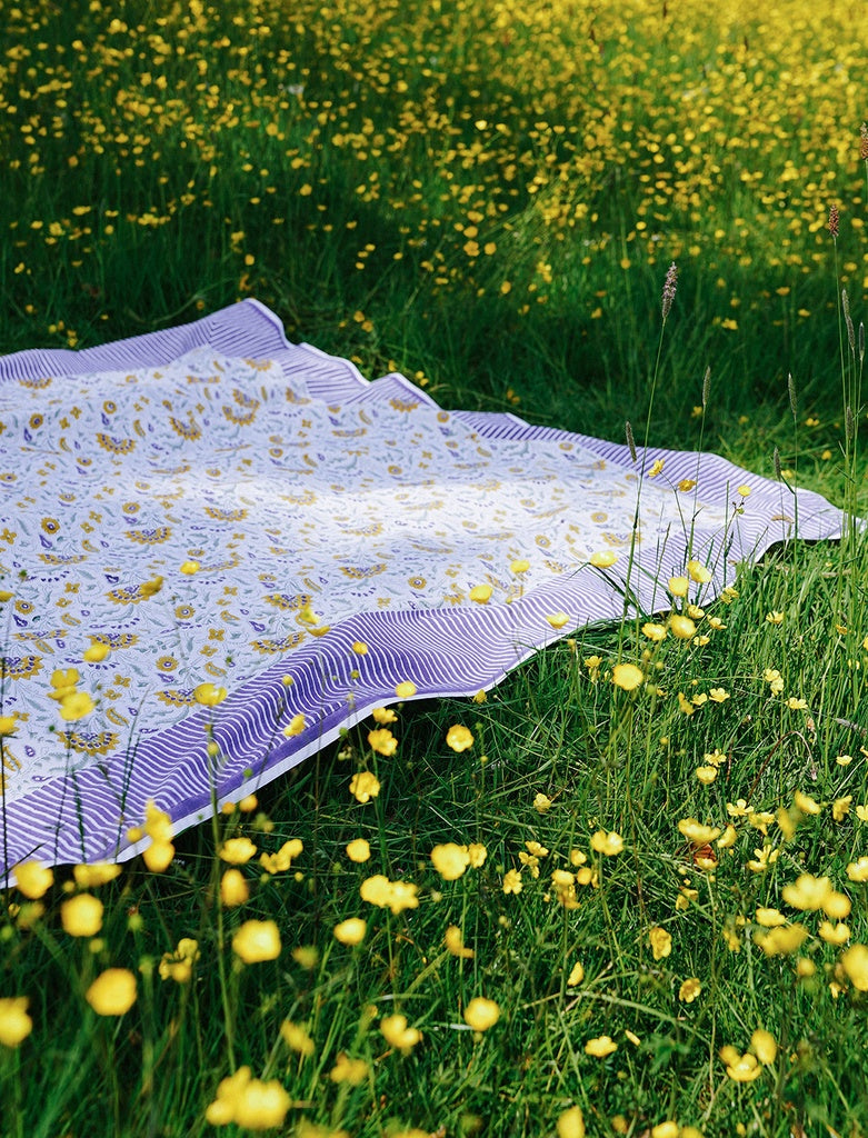 Purple and Yellow Tablecloth