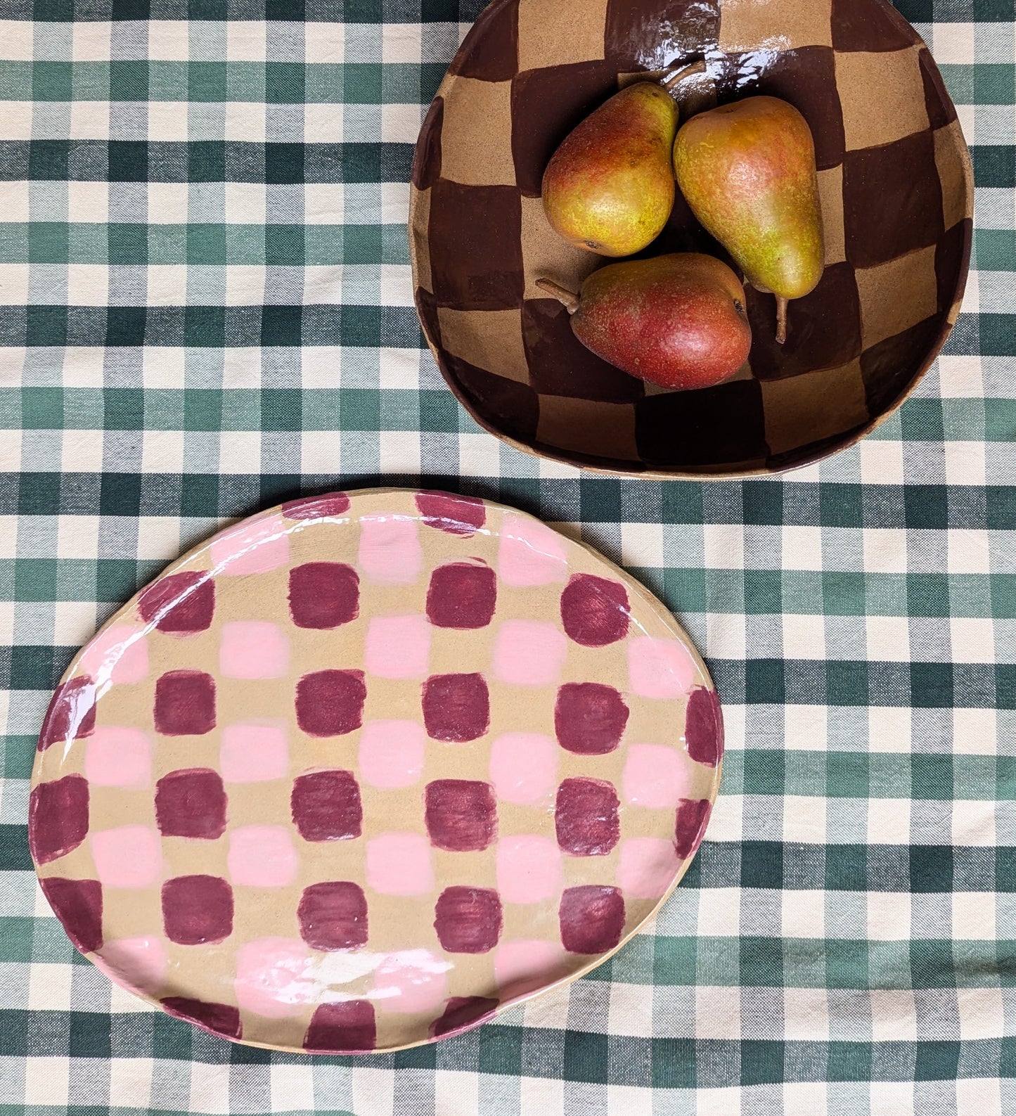 Rosie Gore, Pink & Burgundy Dash Platter