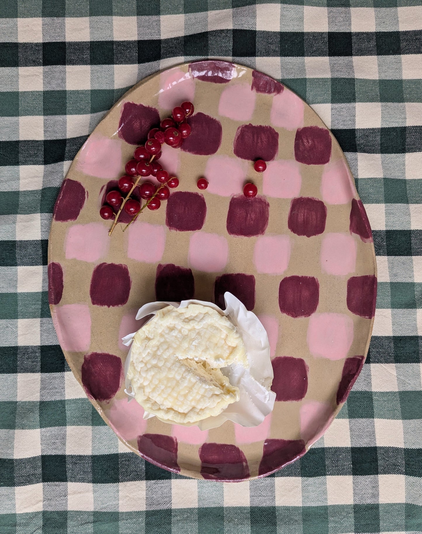 Rosie Gore, Pink & Burgundy Dash Platter