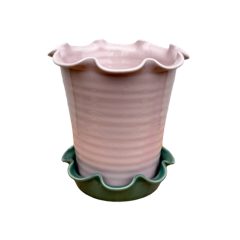 Domenica Marland x Paige Mitchell, Large Plant Pot in Pink or Green