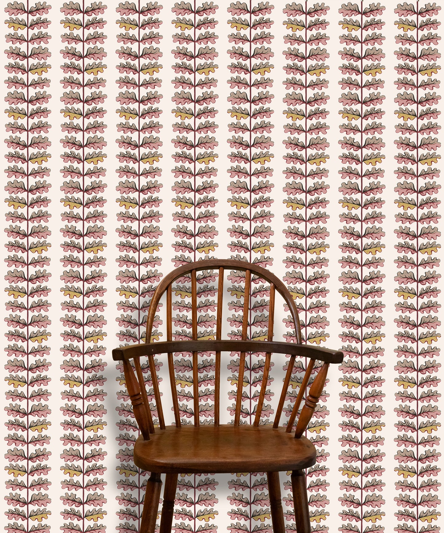 Studio Humbug,  Quercus Wallpaper Rhubarb