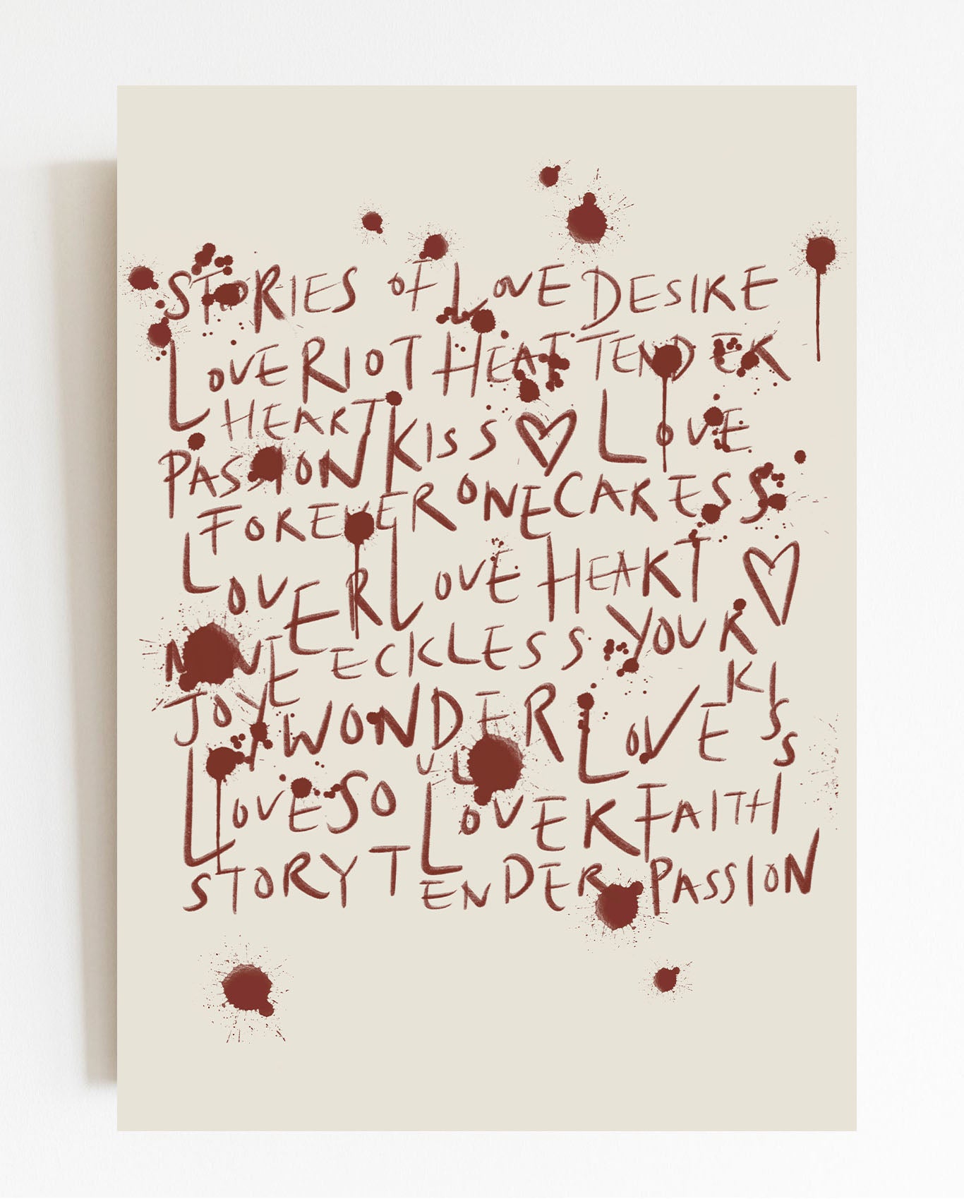 Jenna Elsby-Bennett, 'Reckless Love - Bone' Print