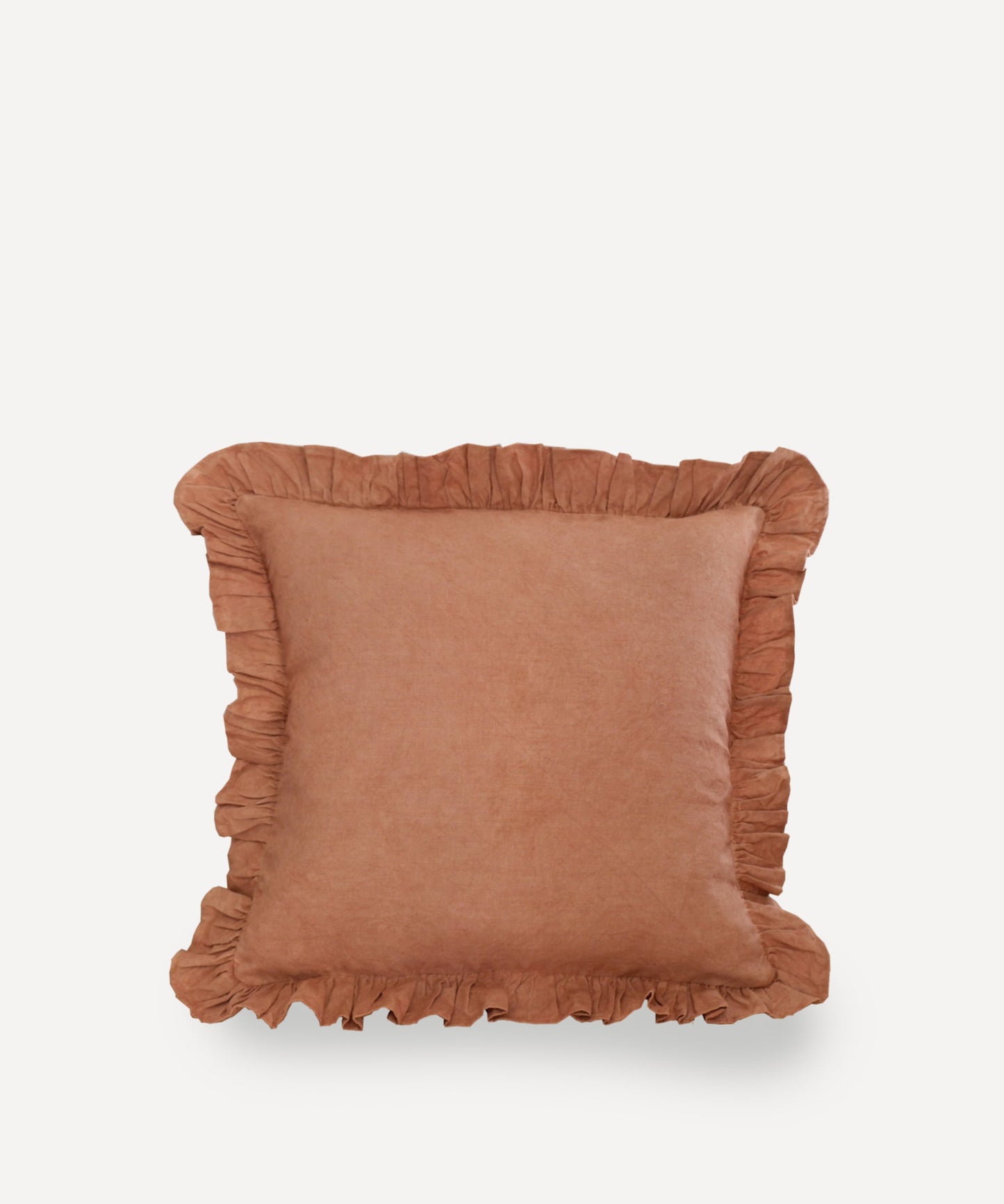 Eldorado, Ruffle Cushion in Terracotta