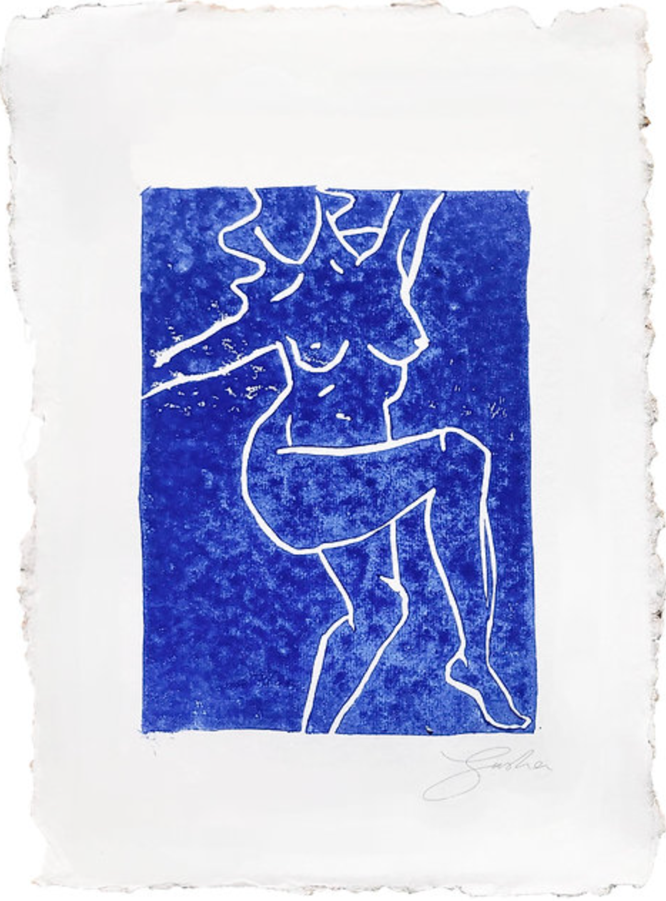 Sasha Compton, 'Female Dancer in Colbalt Blue'