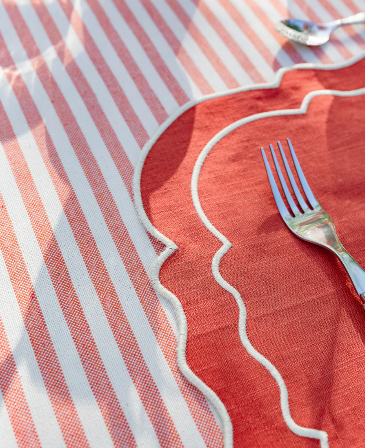 Red and White Napkin