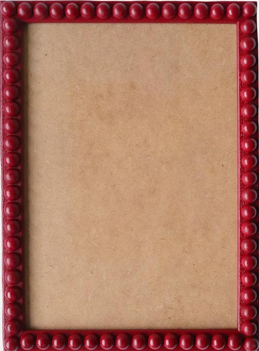 Bertola Home, Cranberry Stained Bobbin Frame