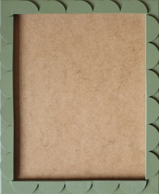 Bertola Home, Sage Green Stained Scallop Frame