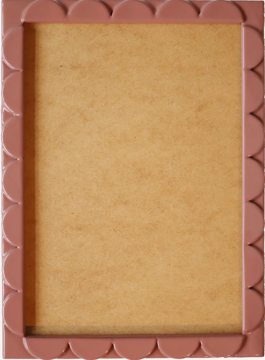 Bertola Home, Dusty Rose Lacquered Scallop Frame