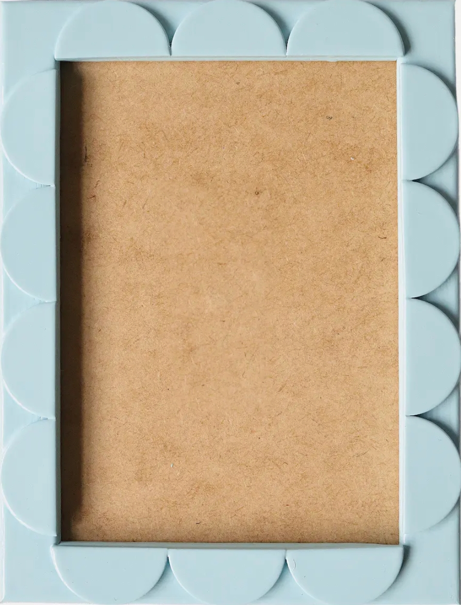 Bertola Home, Powder Blue Lacquered Scallop Frame