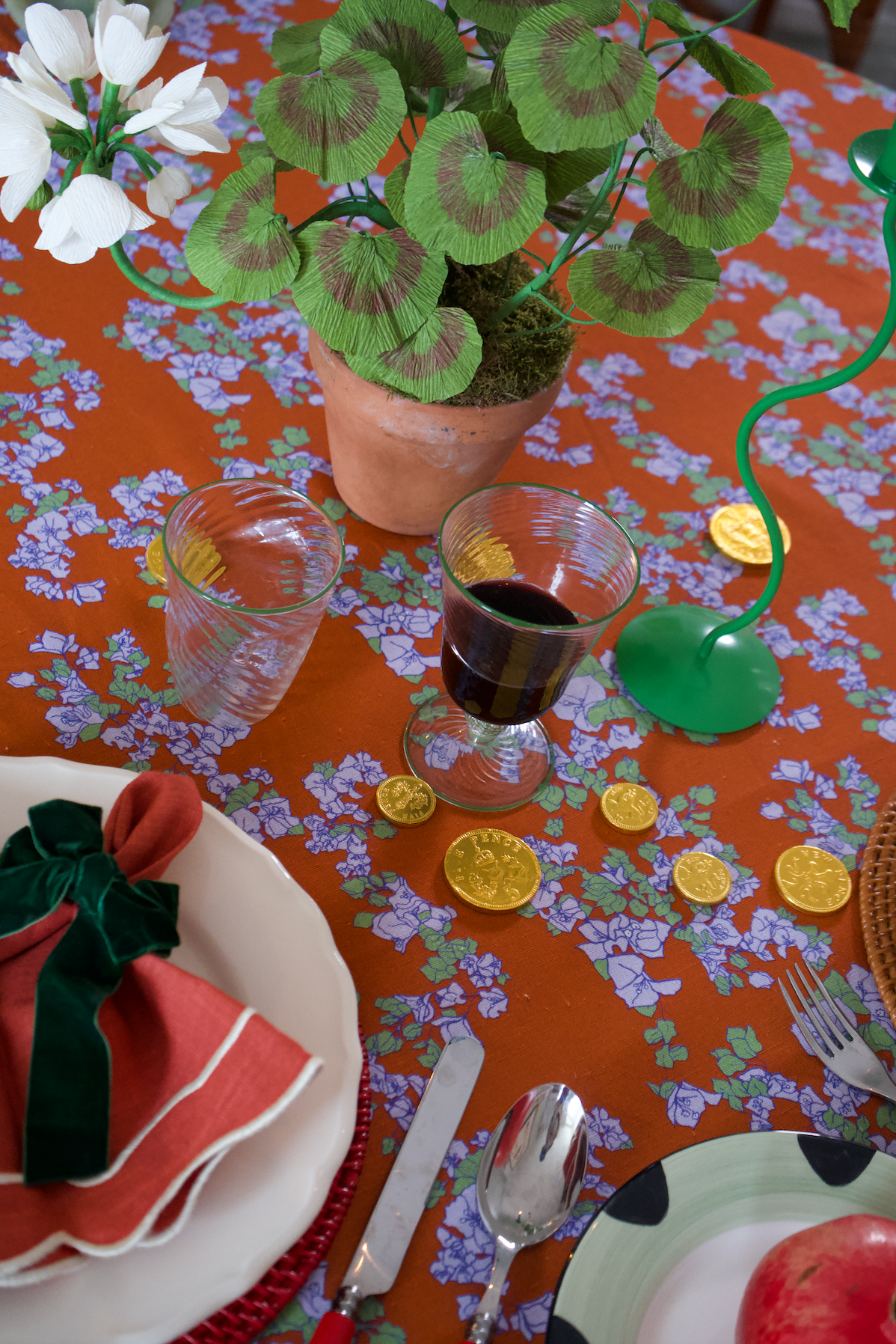 Dar Leone, Najjar | Coral Orange Tablecloth