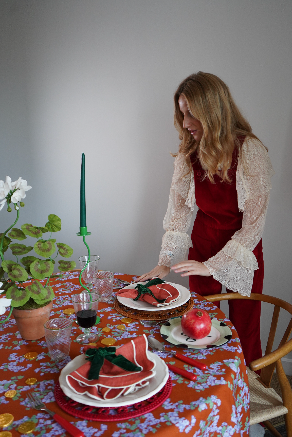 Dar Leone, Najjar | Coral Orange Tablecloth