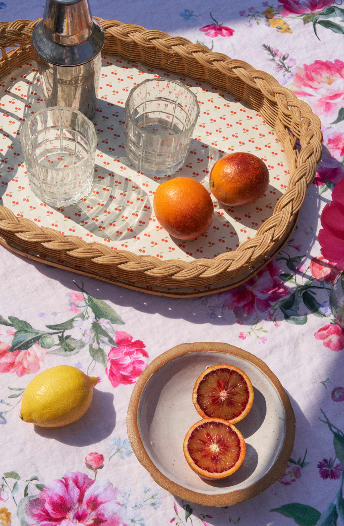 By Hope Peony Bloom Linen Tablecloth