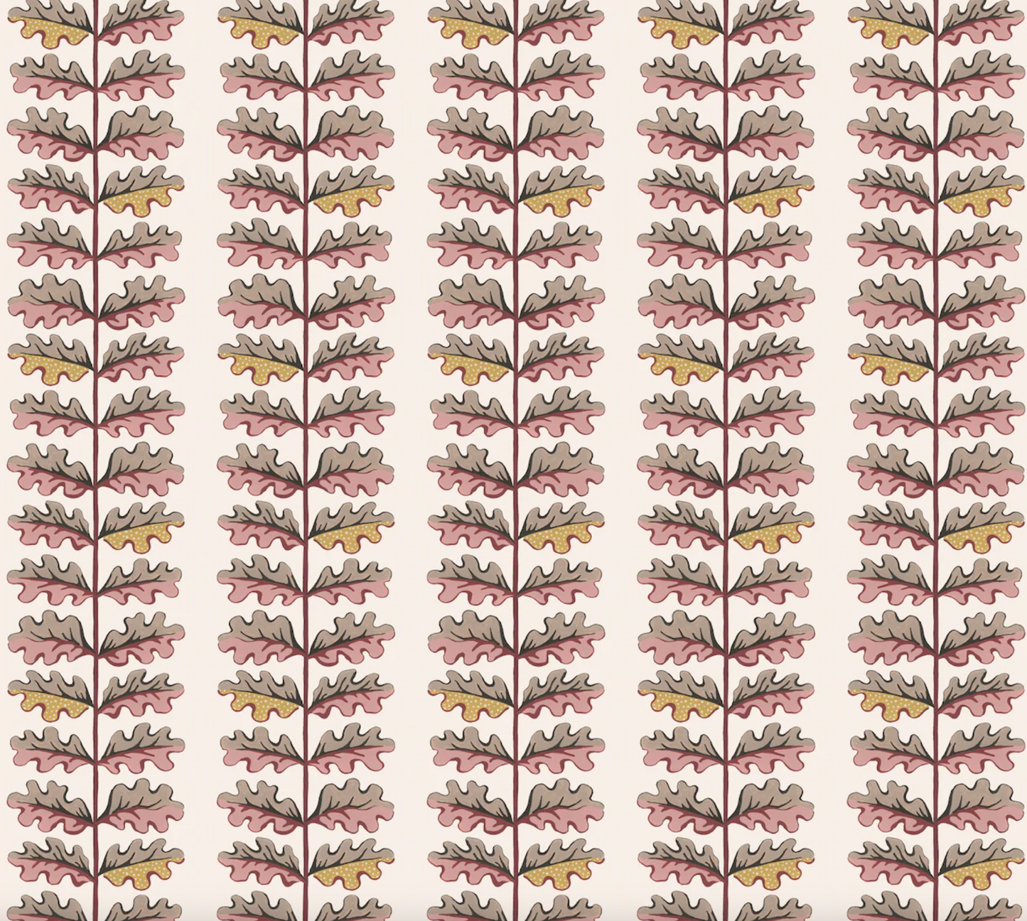 Studio Humbug,  Quercus Wallpaper Rhubarb