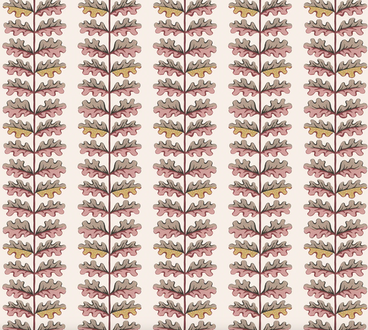 Studio Humbug,  Quercus Wallpaper Rhubarb