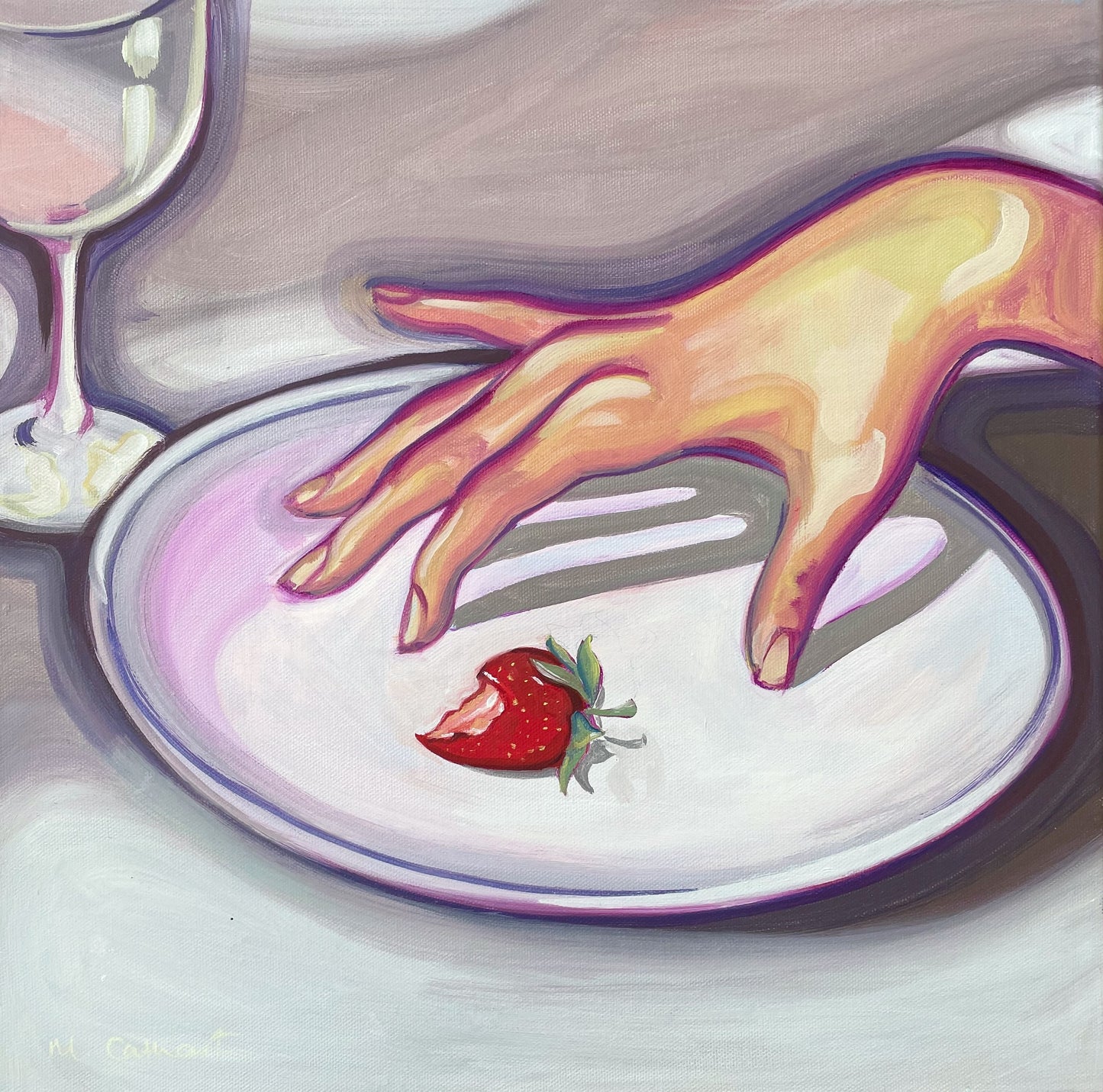 Mia Cathcart, 'Strawberry plate' 2024