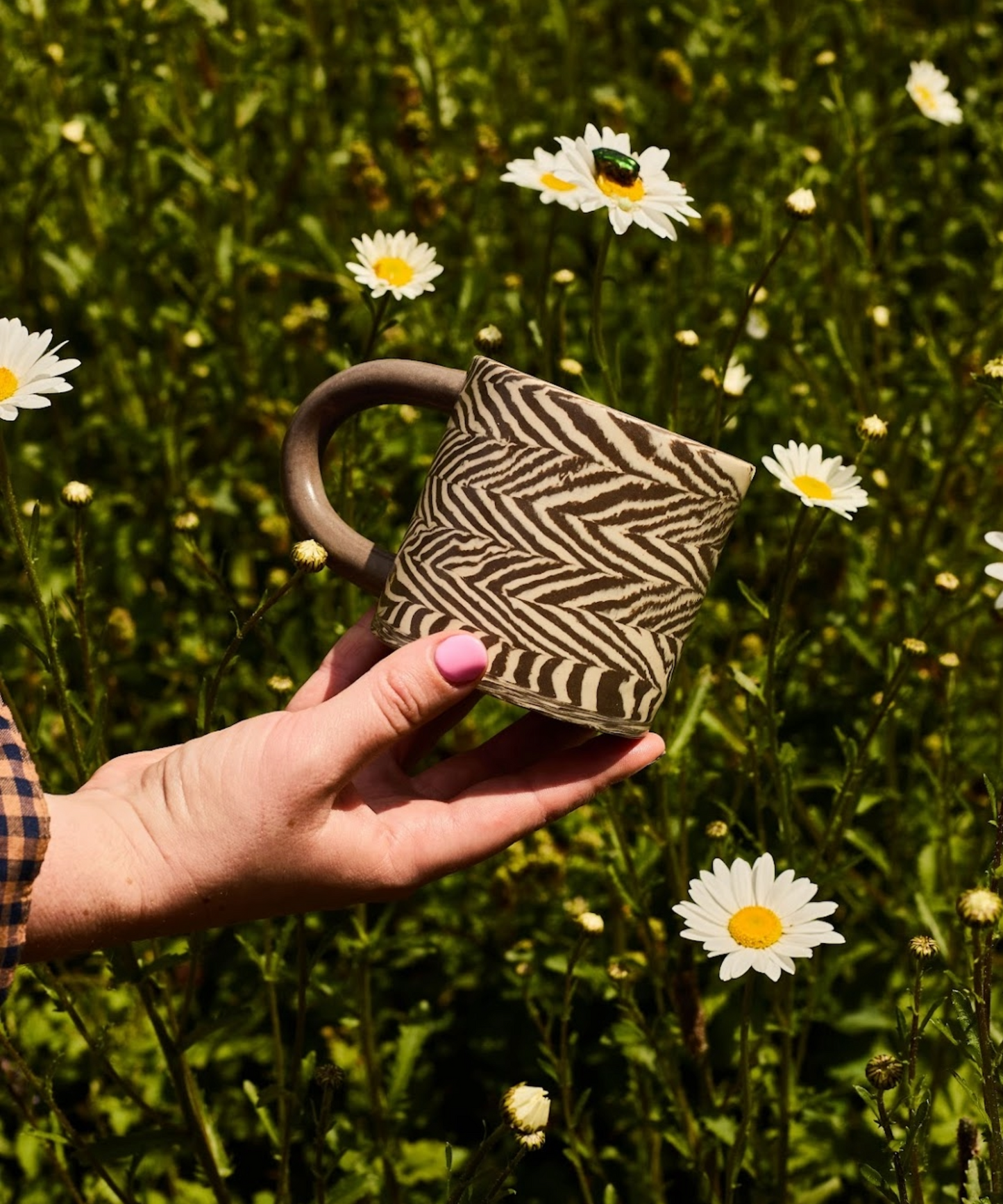 Plop Pottery, Brown Herringbone Mug