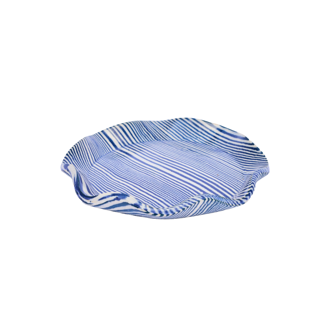 Plop Pottery, Colbat Striped Trinket Dish