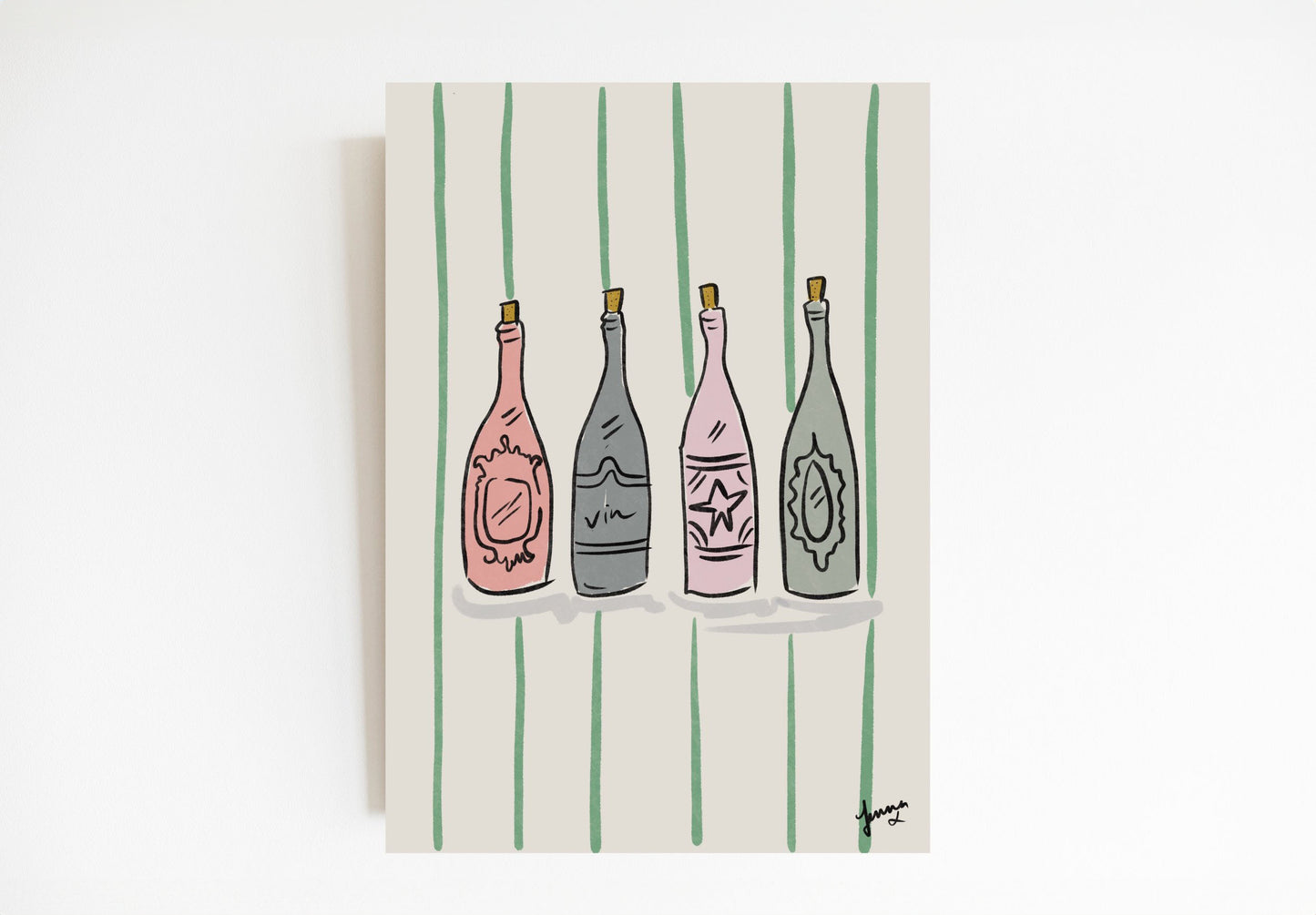 Jenna Elsby-Bennett, 'Vino' Print