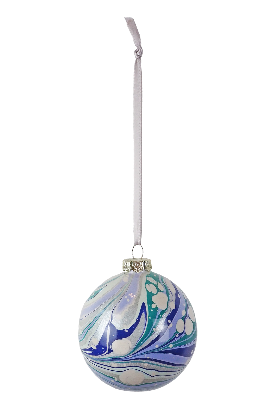 Wildmore Hand Marbled Large Glacier Bauble