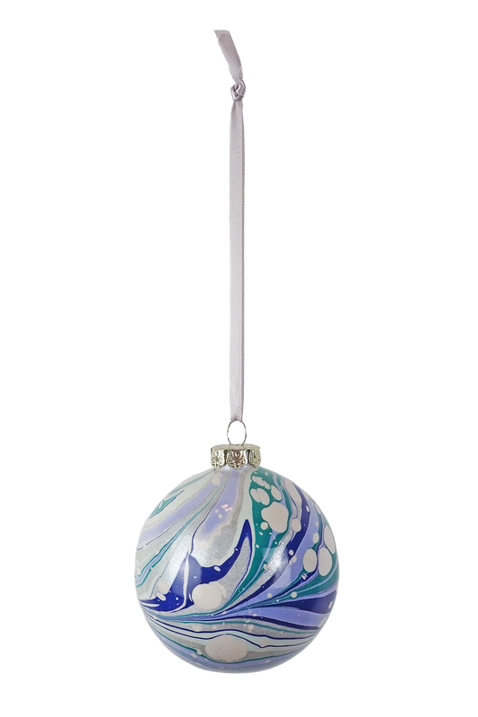 Wildmore Hand Marbled Large Glacier Bauble