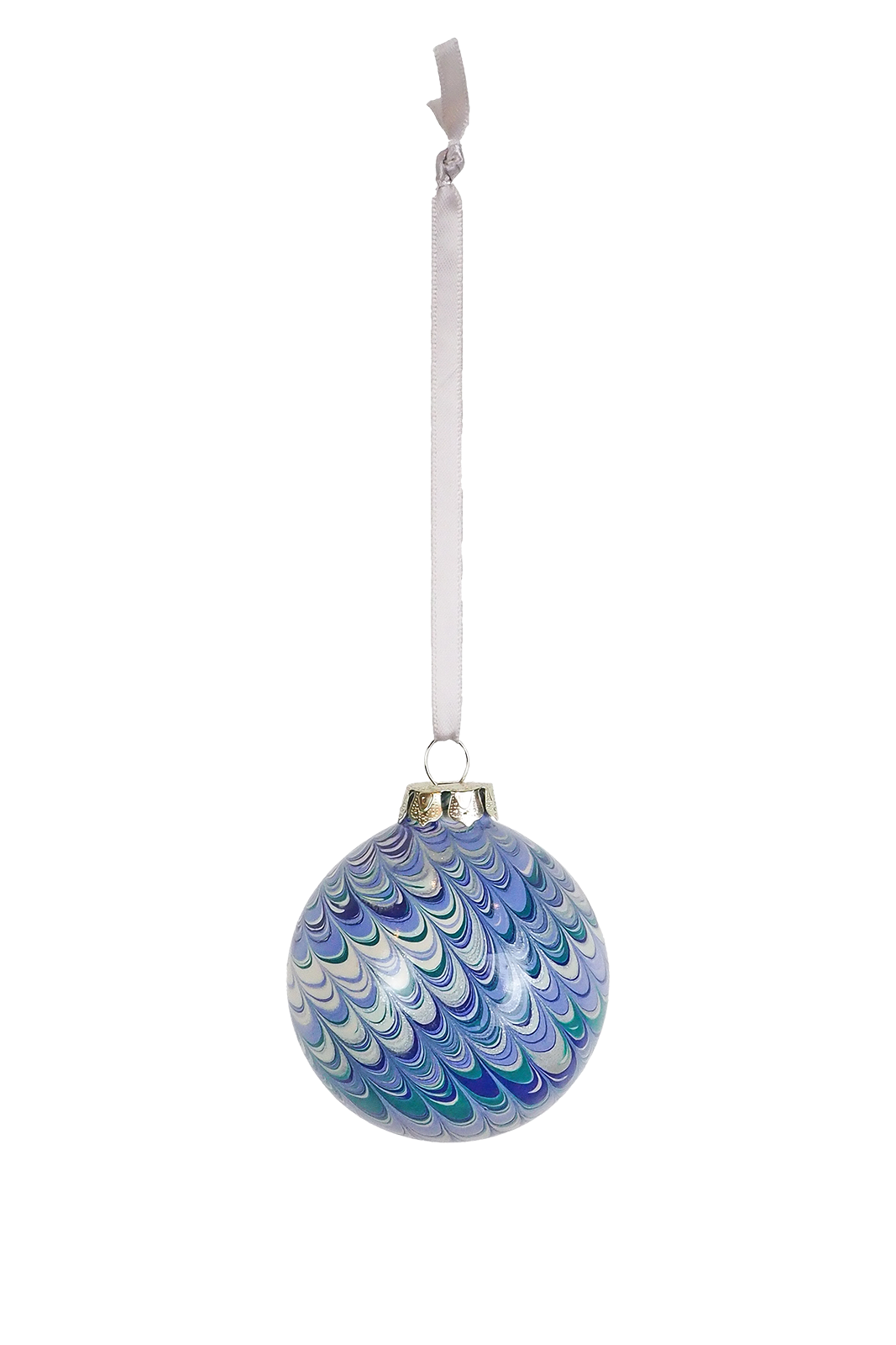 Wildmore Hand Marbled Medium Glacier Bauble